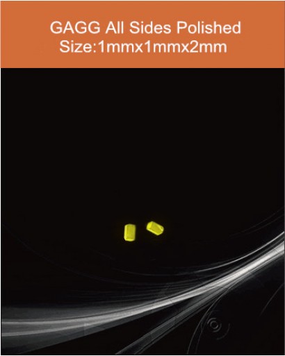 GAGG Ce scintillation crystal, GAGG Ce scintillator, GAGG Ce Crystal, Ce:Gd3Al2Ga3O12 , 1x1x2mm